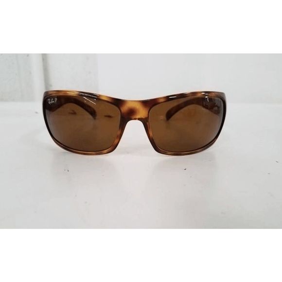 Ray Ban Men's RB4075 Brown Rectangle Sunglasses - Picture 1 of 8